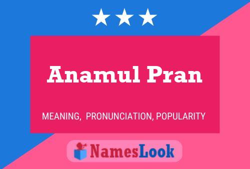 Anamul Pran 名字海报