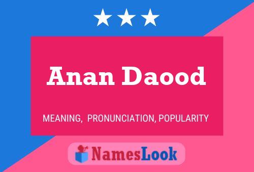 Anan Daood 名字海报