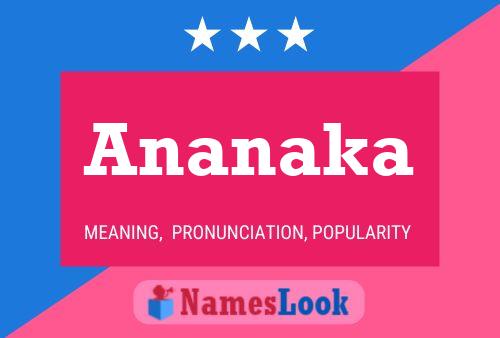 Ananaka 名字海报