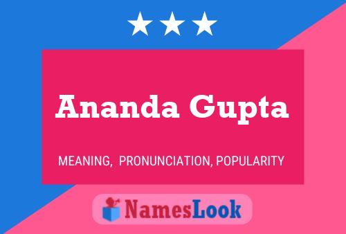 Ananda Gupta 名字海报