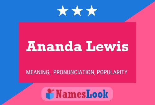 Ananda Lewis 名字海报