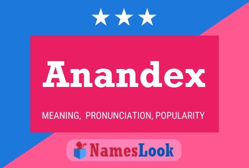 Anandex 名字海报