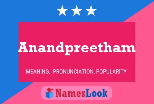 Anandpreetham 名字海报