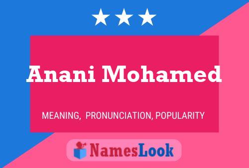 Anani Mohamed 名字海报