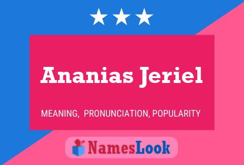 Ananias Jeriel 名字海报