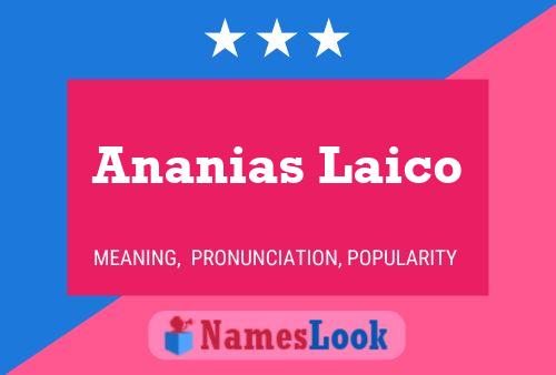 Ananias Laico 名字海报