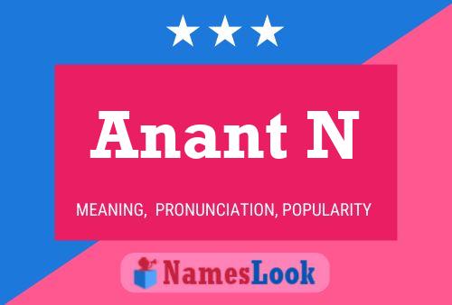 Anant N 名字海报