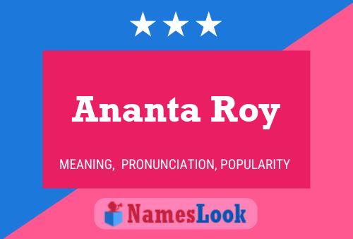 Ananta Roy 名字海报