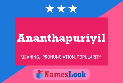 Ananthapuriyil 名字海报