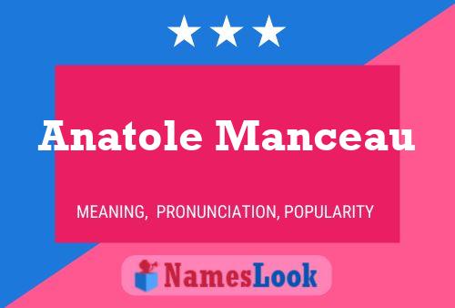 Anatole Manceau 名字海报