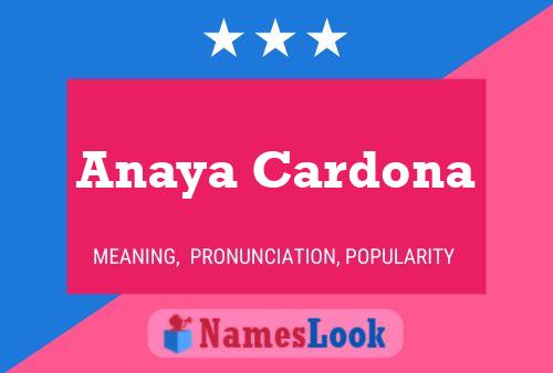 Anaya Cardona 名字海报