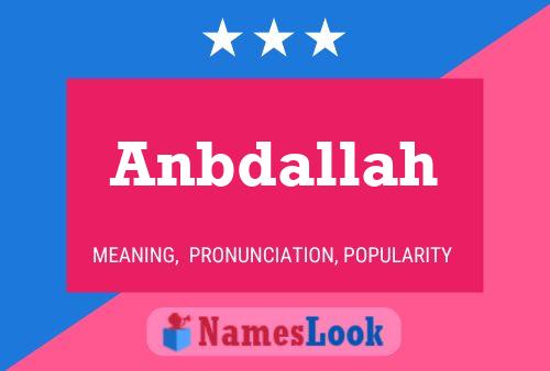 Anbdallah 名字海报