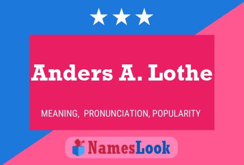 Anders A. Lothe 名字海报