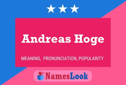 Andreas Hoge 名字海报