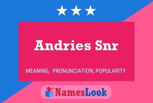 Andries Snr 名字海报