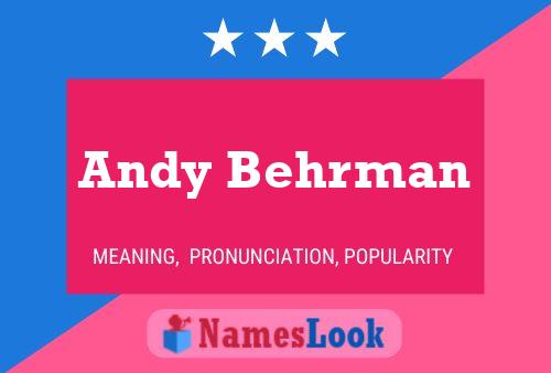 Andy Behrman 名字海报