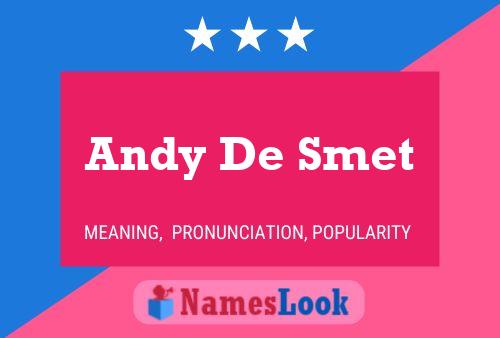 Andy De Smet 名字海报