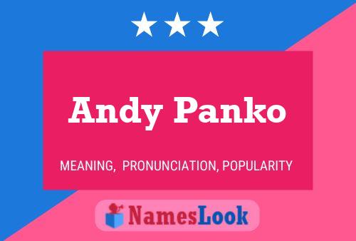 Andy Panko 名字海报