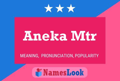 Aneka Mtr 名字海报