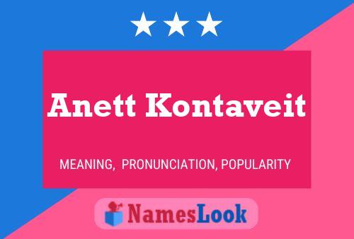 Anett Kontaveit 名字海报