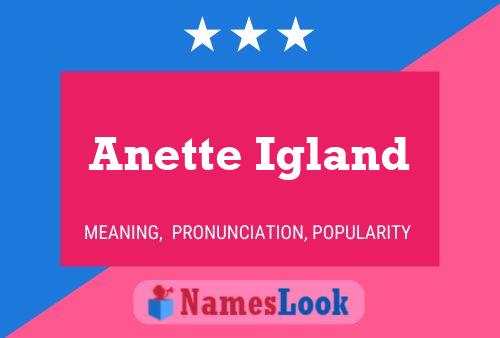 Anette Igland 名字海报