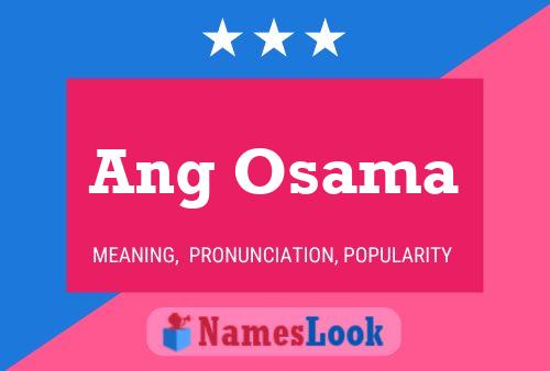 Ang Osama 名字海报