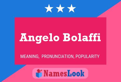 Angelo Bolaffi 名字海报