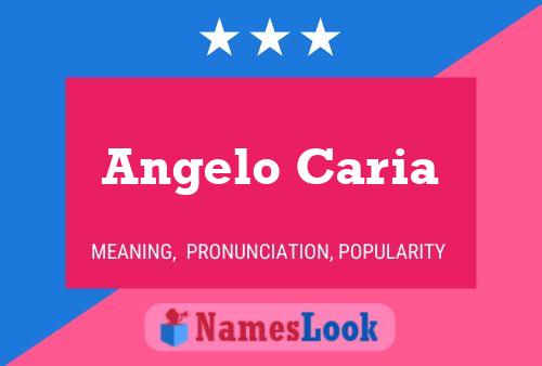 Angelo Caria 名字海报