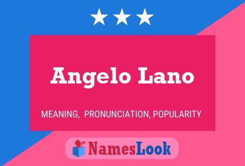 Angelo Lano 名字海报