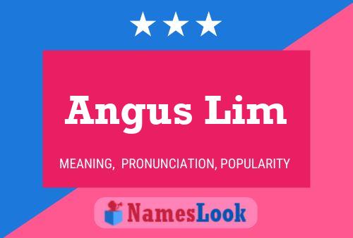 Angus Lim 名字海报