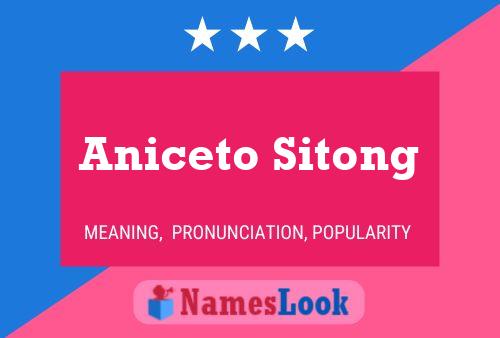 Aniceto Sitong 名字海报