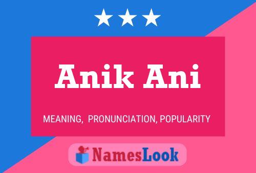 Anik Ani 名字海报