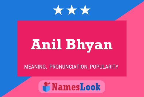 Anil Bhyan 名字海报