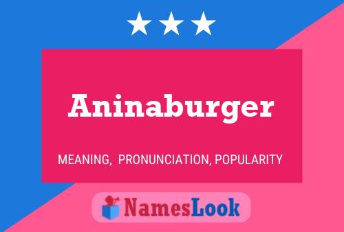 Aninaburger 名字海报