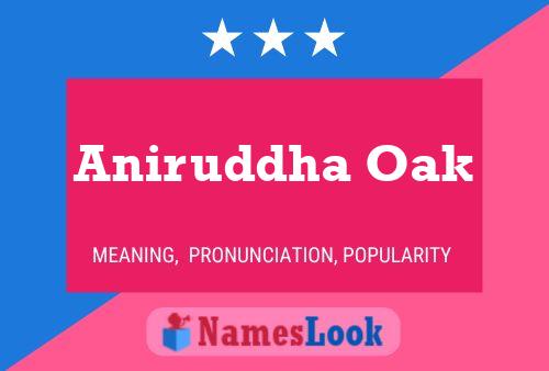 Aniruddha Oak 名字海报