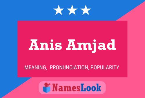 Anis Amjad 名字海报