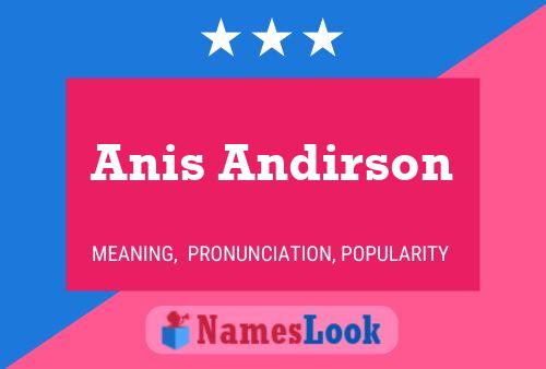 Anis Andirson 名字海报