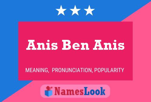 Anis Ben Anis 名字海报