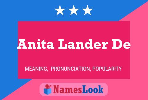 Anita Lander De 名字海报