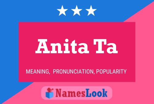 Anita Ta 名字海报