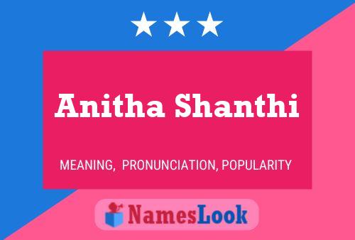 Anitha Shanthi 名字海报