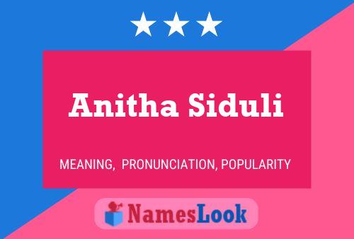 Anitha Siduli 名字海报