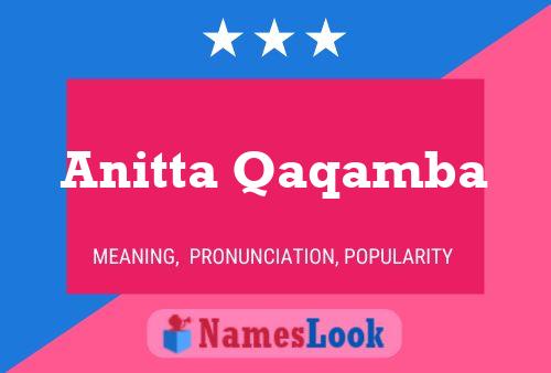 Anitta Qaqamba 名字海报