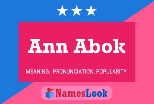 Ann Abok 名字海报