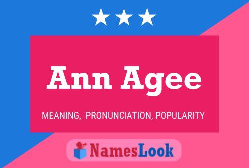 Ann Agee 名字海报