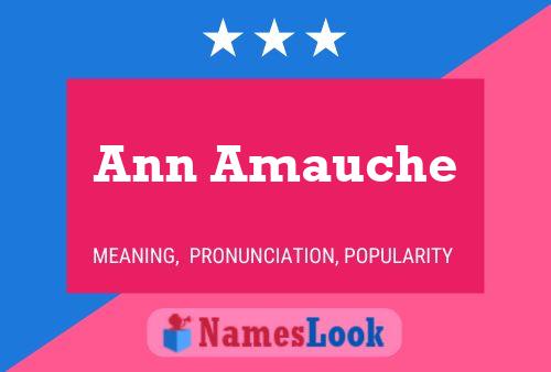 Ann Amauche 名字海报