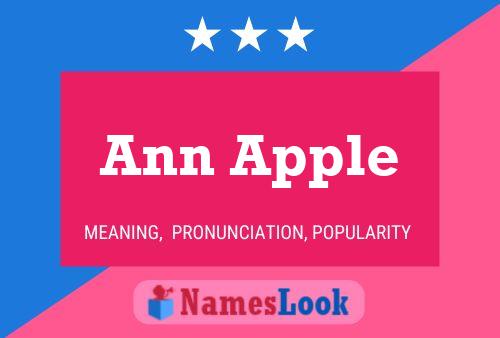 Ann Apple 名字海报