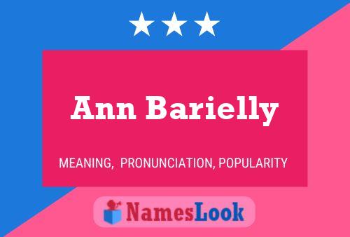 Ann Barielly 名字海报