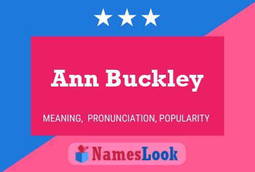 Ann Buckley 名字海报