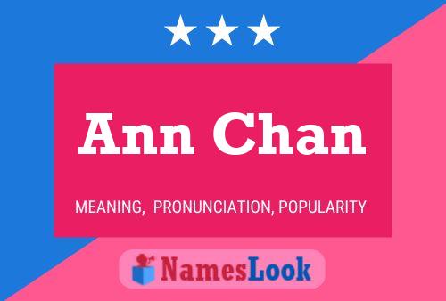 Ann Chan 名字海报